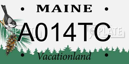 A014TC Maine License Plate