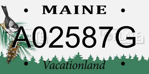 A02587G Maine License Plate