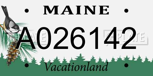 A026142 Maine License Plate