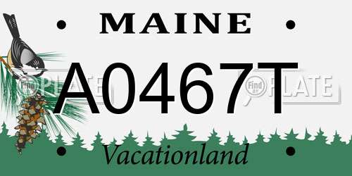 A0467T Maine License Plate