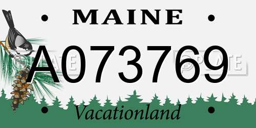 A073769 Maine License Plate