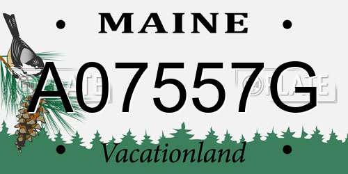 A07557G Maine License Plate