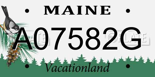 A07582G Maine License Plate