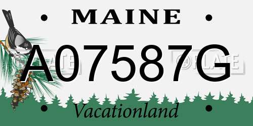 A07587G Maine License Plate