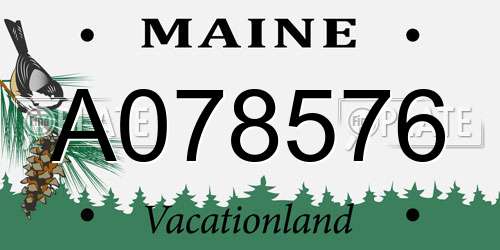 A078576 Maine License Plate