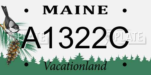 A1322C Maine License Plate