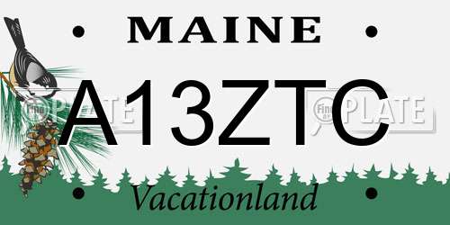 A13ZTC Maine License Plate