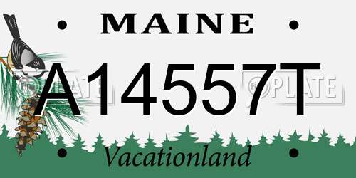 A14557T Maine License Plate