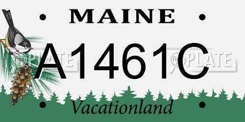 A1461C Maine License Plate