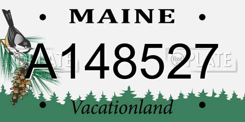 A148527 Maine License Plate