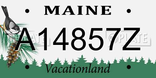 A14857Z Maine License Plate