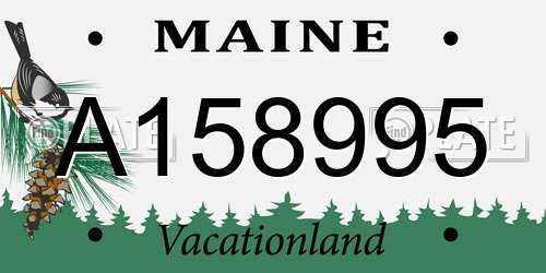 A158995 Maine License Plate