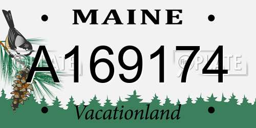 A169174 Maine License Plate