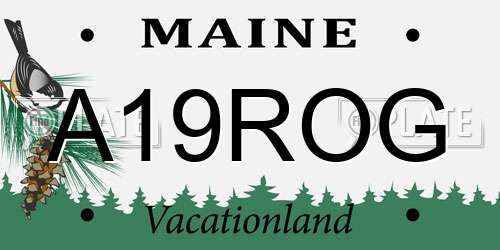 A19ROG Maine License Plate