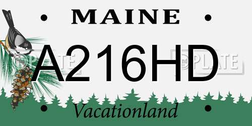A216HD Maine License Plate