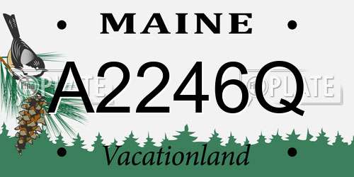A2246Q Maine License Plate