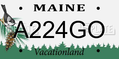A224GO Maine License Plate