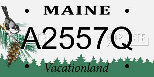 A2557Q Maine License Plate