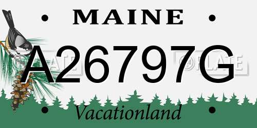 A26797G Maine License Plate