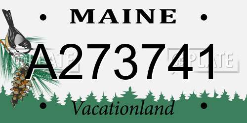 A273741 Maine License Plate
