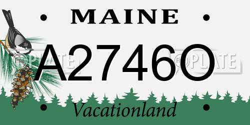 A2746O Maine License Plate
