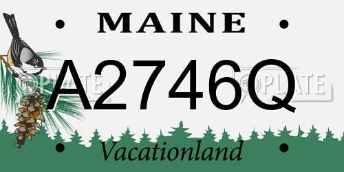 A2746Q Maine License Plate