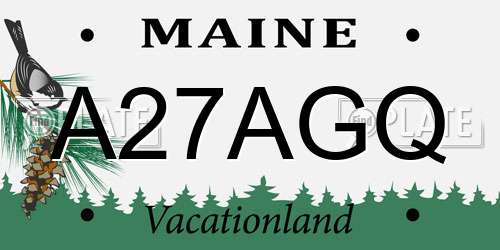 A27AGQ Maine License Plate