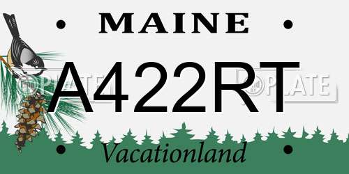 A422RT Maine License Plate