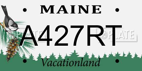 A427RT Maine License Plate