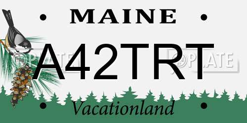 A42TRT Maine License Plate