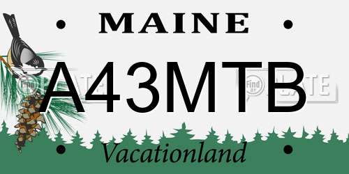A43MTB Maine License Plate