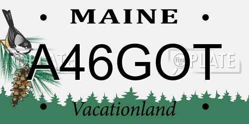 A46GOT Maine License Plate