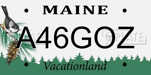A46GOZ Maine License Plate