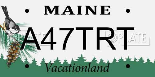 A47TRT Maine License Plate