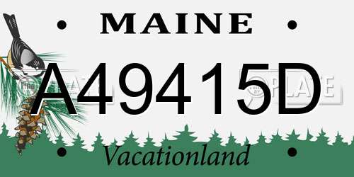 A49415D Maine License Plate