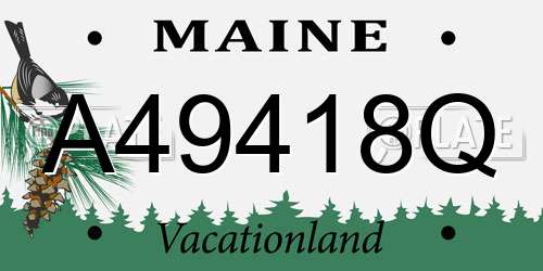 A49418Q Maine License Plate