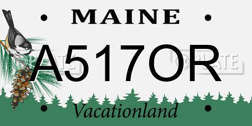 A517OR Maine License Plate