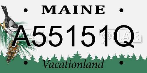 A55151Q Maine License Plate