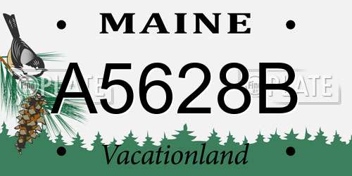 A5628B Maine License Plate
