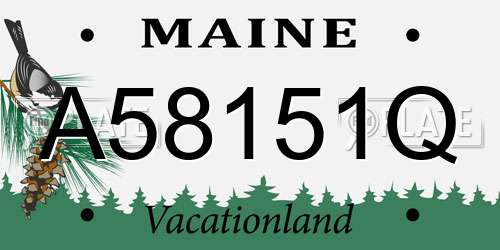 A58151Q Maine License Plate