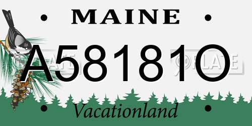 A58181O Maine License Plate