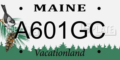 A601GC Maine License Plate