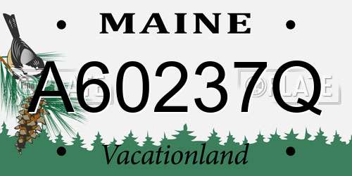 A60237Q Maine License Plate