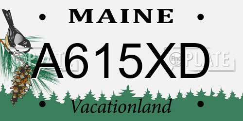 A615XD Maine License Plate