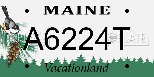 A6224T Maine License Plate