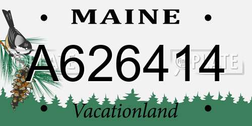 A626414 Maine License Plate