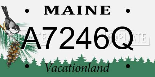 A7246Q Maine License Plate