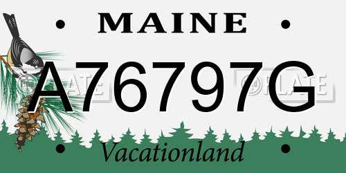 A76797G Maine License Plate