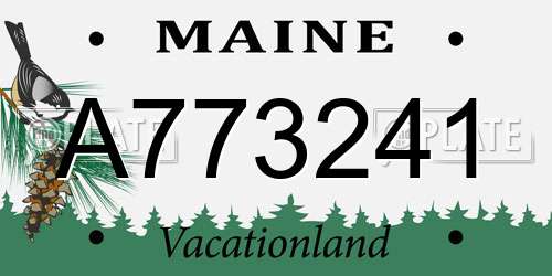 A773241 Maine License Plate
