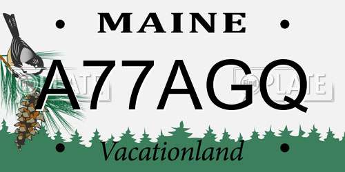 A77AGQ Maine License Plate
